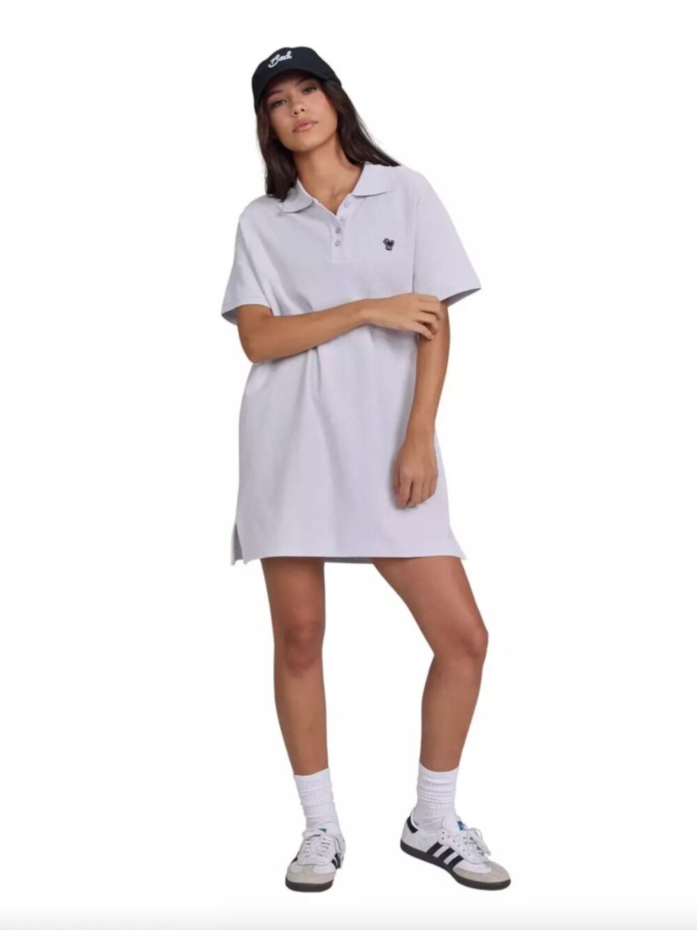 Bad Birdie Oversized Lavender Polo Dress